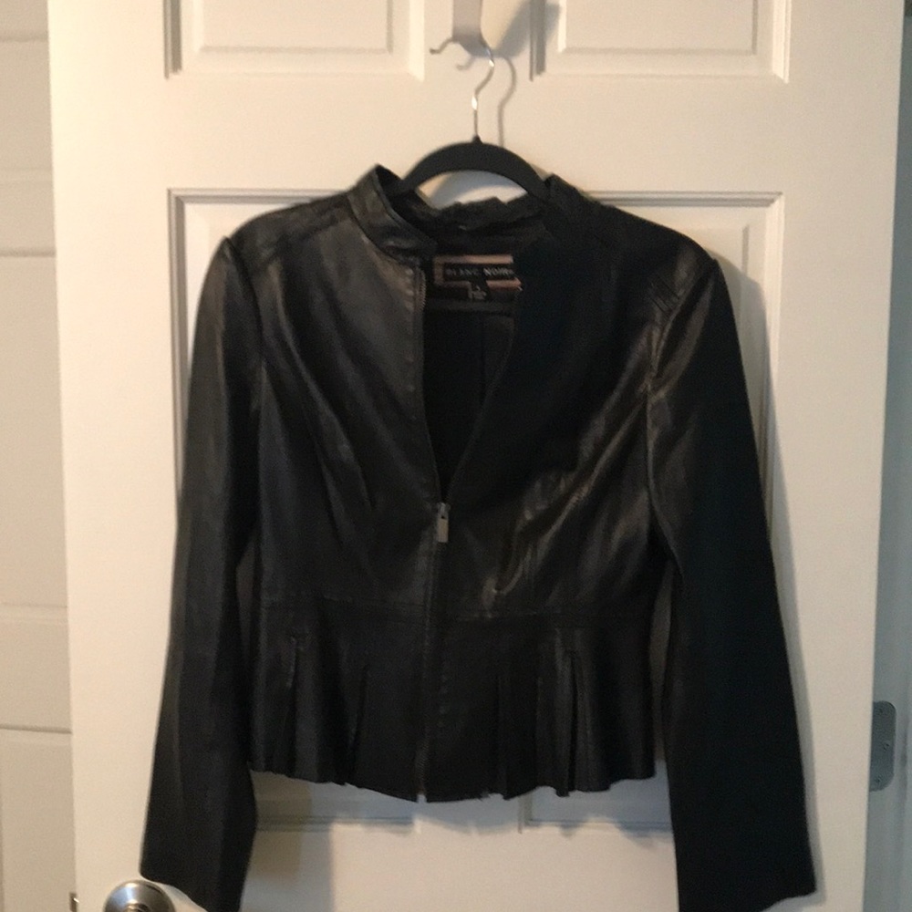 Blanc Noir Black Leather Jacket